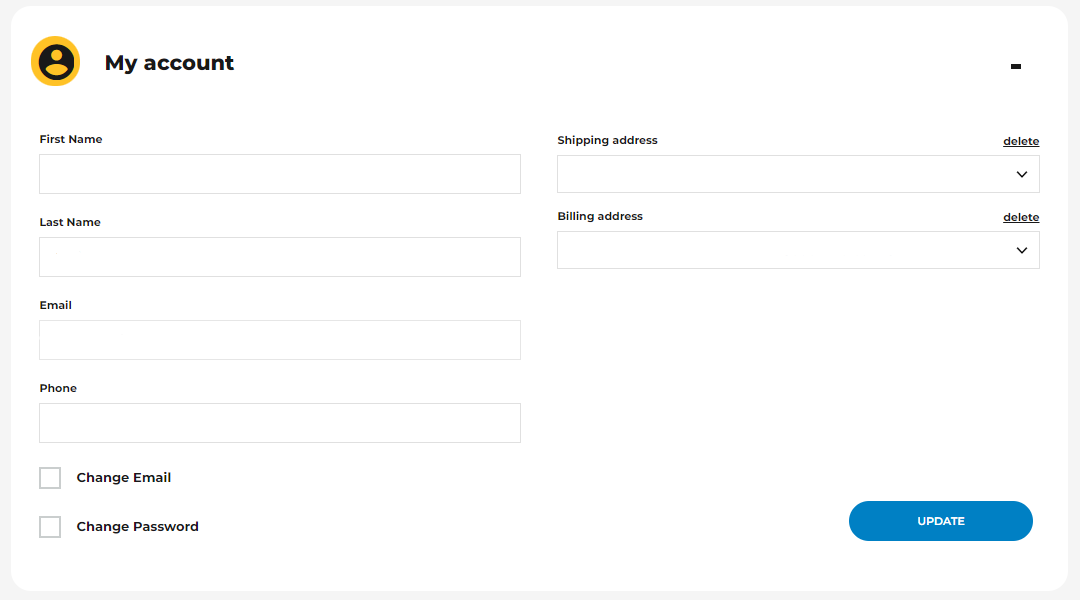 Updating my personal details Petbarn